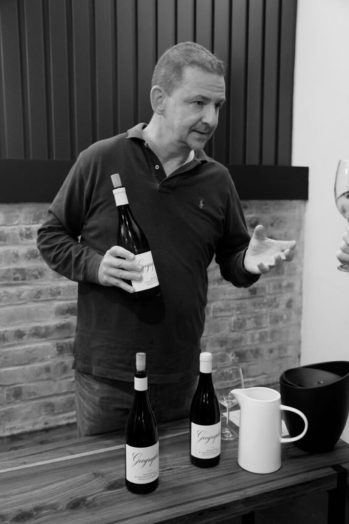 winemaker Chris Williams pouring wine